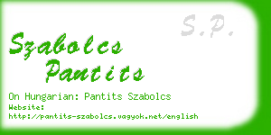 szabolcs pantits business card